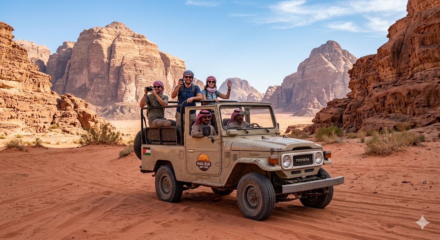 Wadi Rum: Jeep Tour with Overnight Stay and Meals