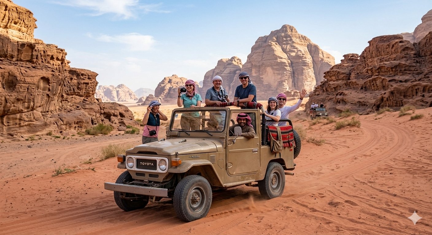 Wadi Rum: Jeep Tour with Overnight Stay and Meals