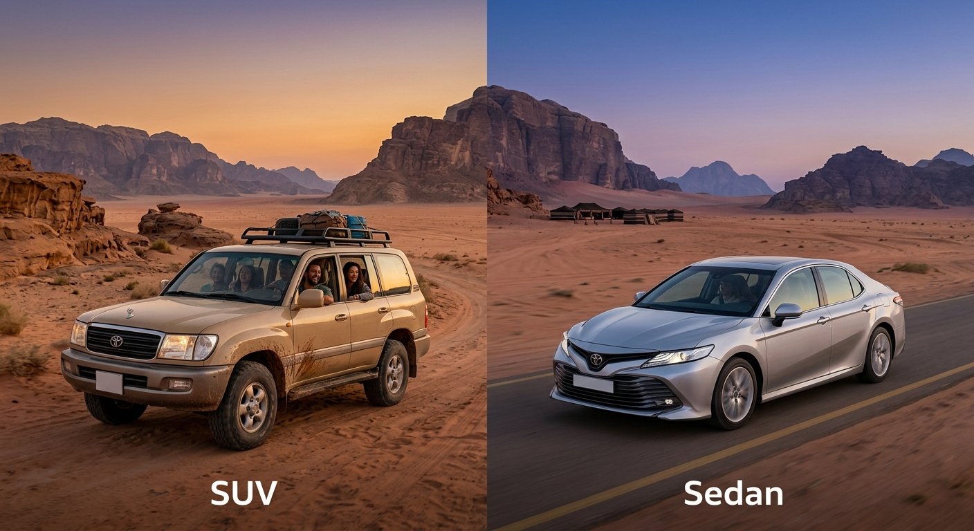 SUV or Sedan? Choosing the Right Car for Your Jordan Trip