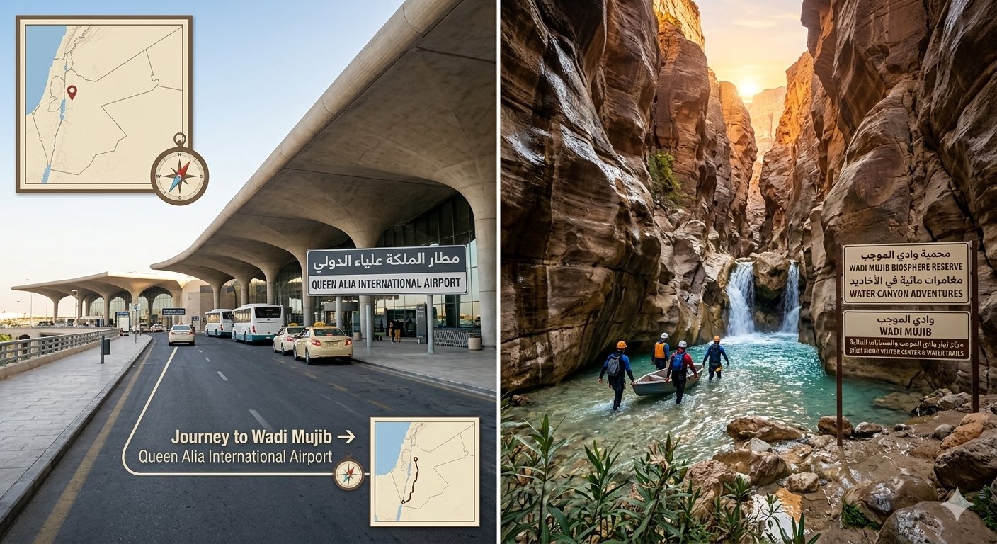 Queen Alia Airport - Wadi Mujib