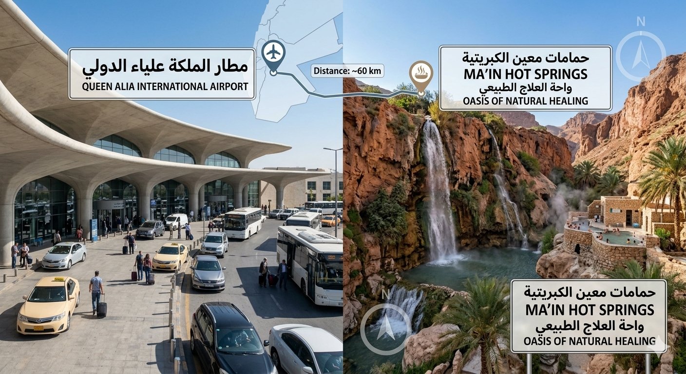 Queen Alia Airport - Ma'in Hot Springs