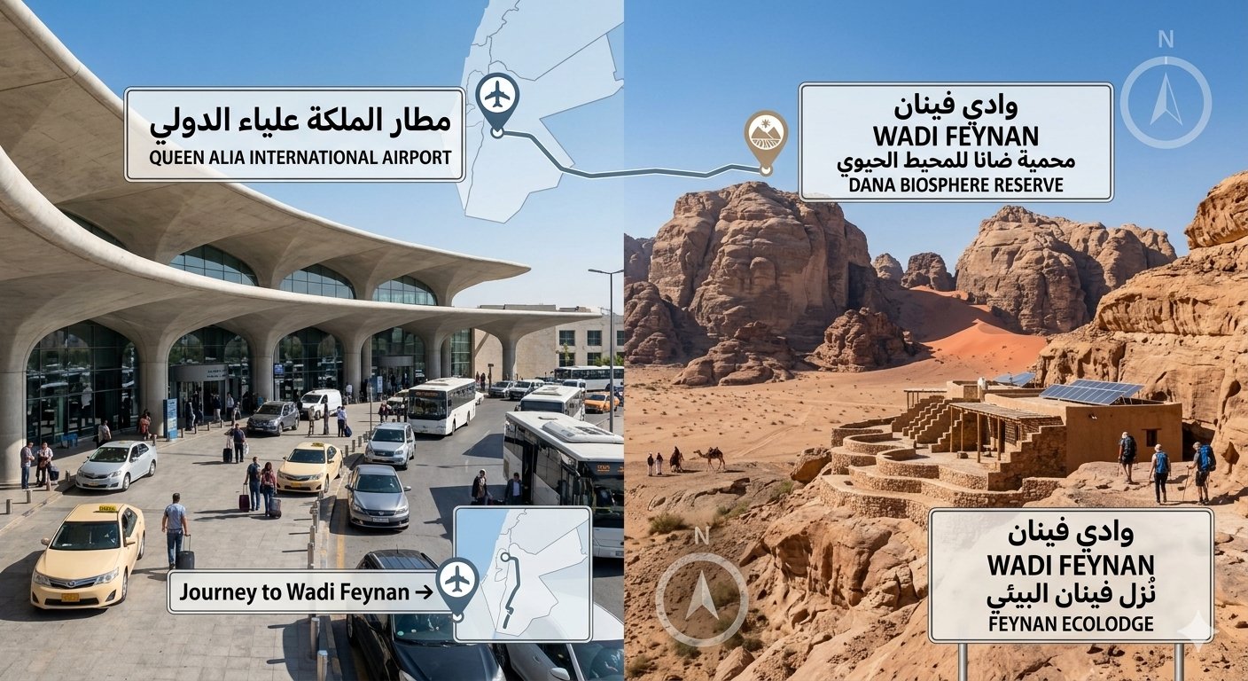 Queen Alia Airport - Wadi Feynan